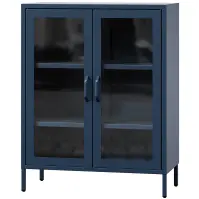 Vitrin Fém Gina Modern Dark Blue