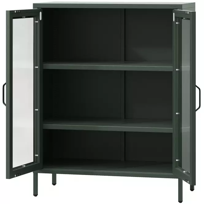 Vitrin Fém Gina Modern Bottle Green