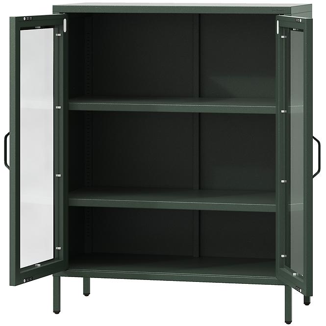 Vitrin Fém Gina Modern Bottle Green