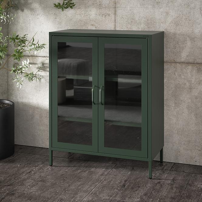 Vitrin Fém Gina Modern Bottle Green