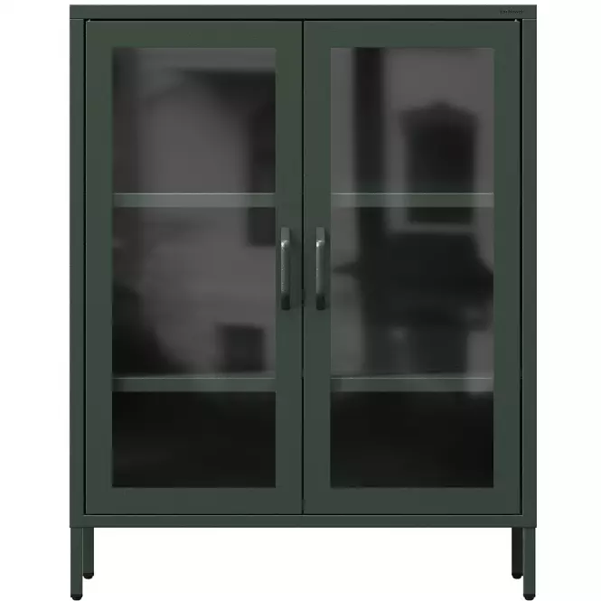 Vitrin Fém Gina Modern Bottle Green