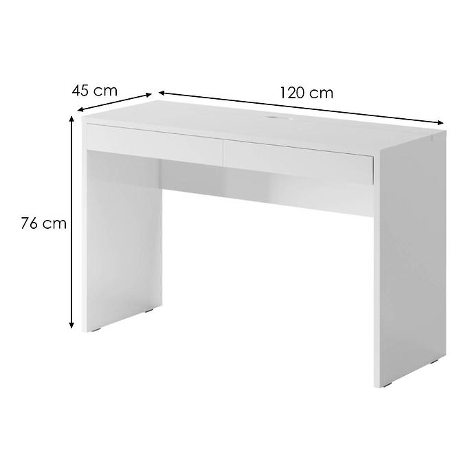 Íróasztal Wing 1S 60B fehér ragyog