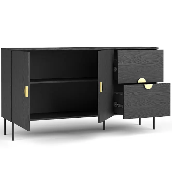 Komód Mond 2D 2SZ 03-B fekete,3