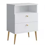 Éjjeliszekrény High 2D fehér