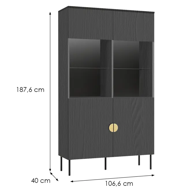 Vitrin Mond 2D 01-B fekete,2