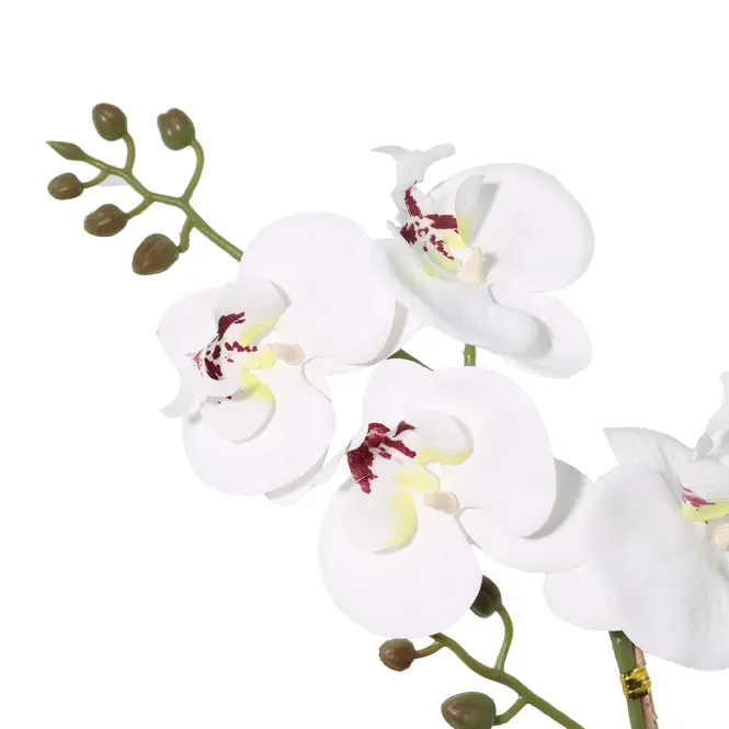 Művirág fehér orchidea cserépben 40 cm,2