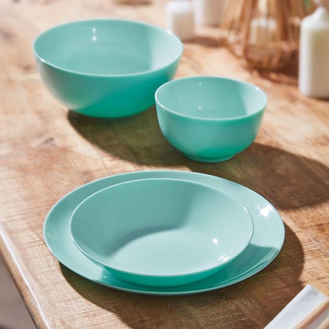 Sekély tányér Diwali 25 cm világos türkiz 85P2611