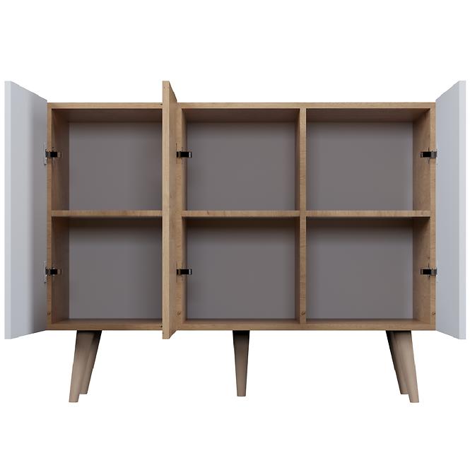 Komód 120 Toronto Artisan/Fehér