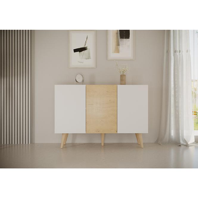 Komód 120 Toronto Artisan/Fehér