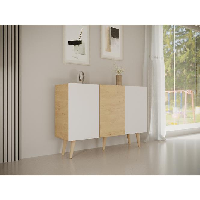 Komód 120 Toronto Artisan/Fehér
