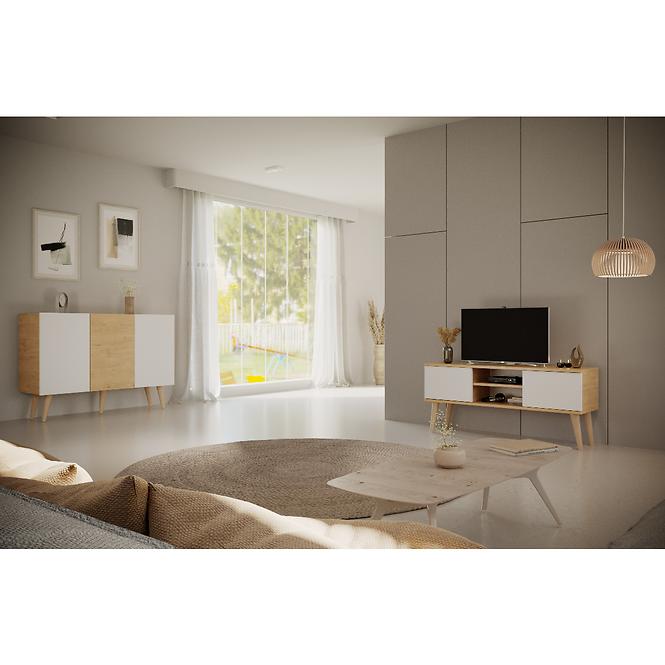 Komód 120 Toronto Artisan/Fehér