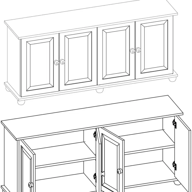 Komód Fenyő KD70 165x76x42,7