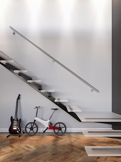 Atlanta fali korlát 2000 mm, 3 pontos rögzítés,3