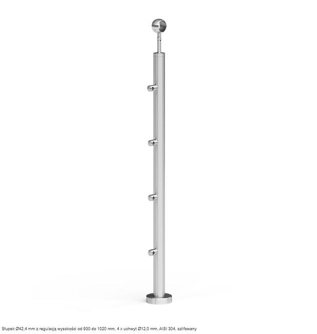 Atlanta oszlop 42,4x970 mm magasságállítással 