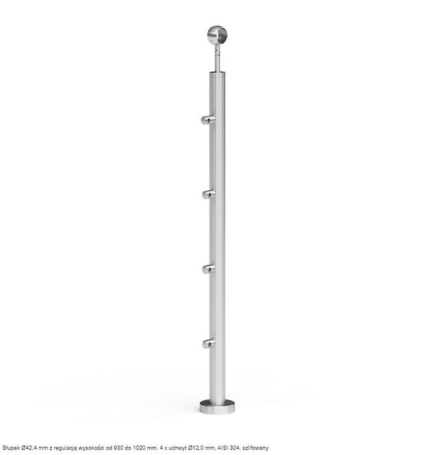 Atlanta oszlop 42,4x970 mm magasságállítással