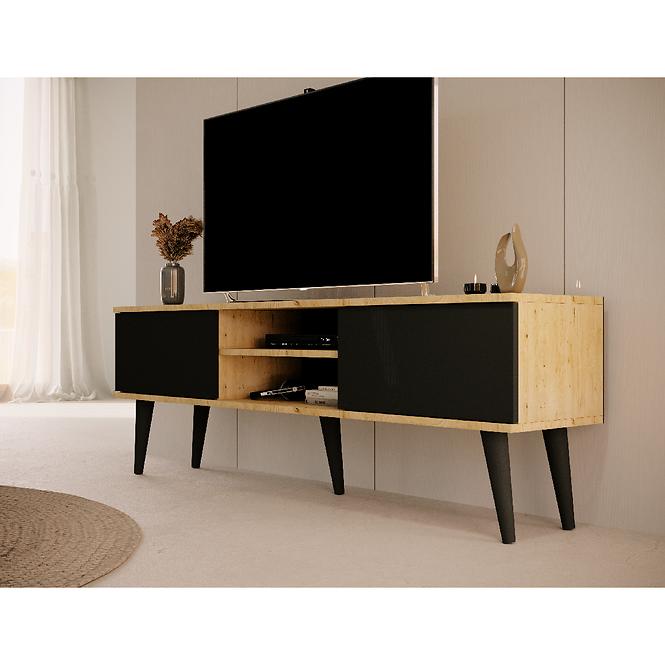 Szekrény RTV 160 Toronto Artisan/Fekete
