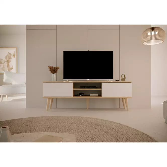 Szekrény RTV 160 Toronto Artisan/Fehér,8