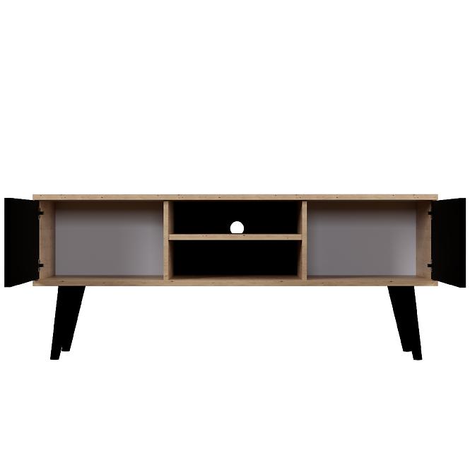 Szekrény RTV 120 Toronto Artisan/Fekete