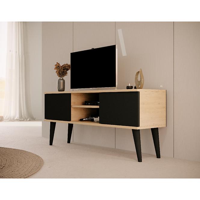 Szekrény RTV 120 Toronto Artisan/Fekete