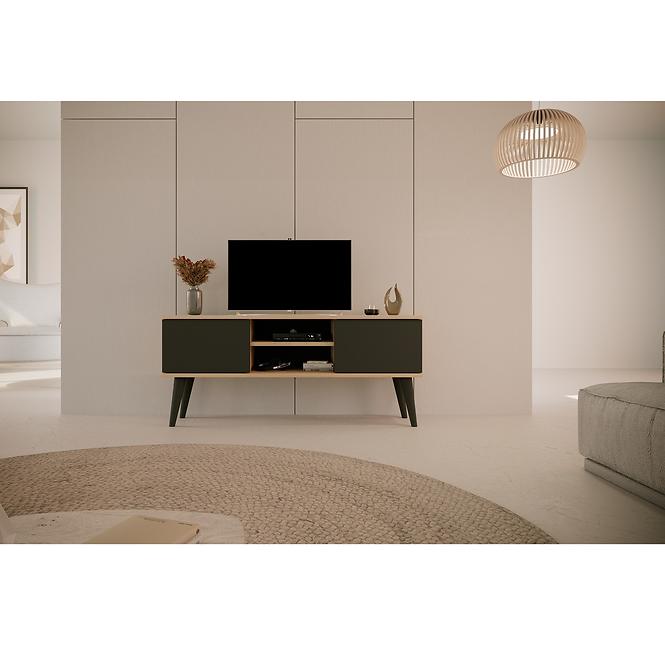 Szekrény RTV 120 Toronto Artisan/Fekete