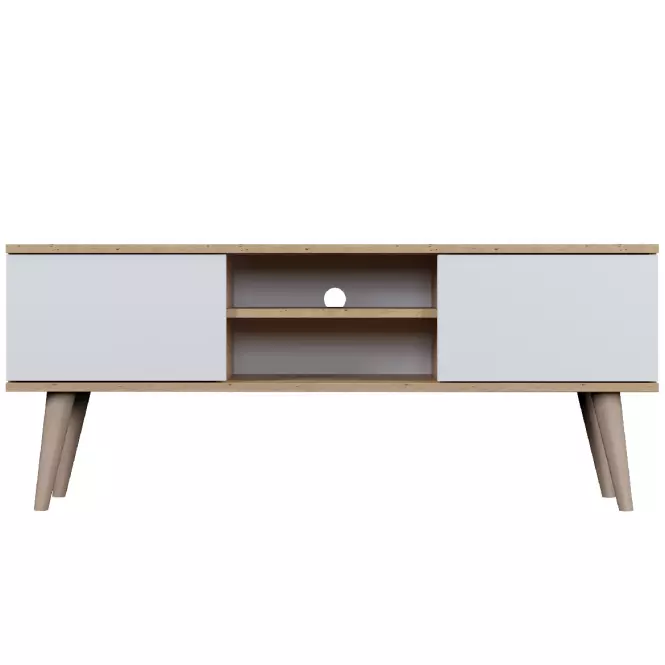 Szekrény RTV 120 Toronto Artisan/Fehér,4