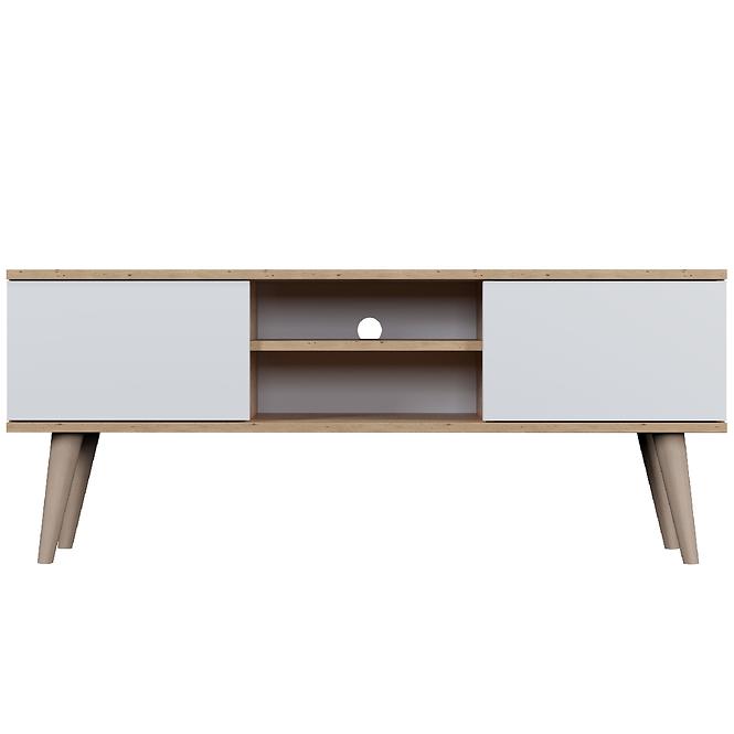 Szekrény RTV 120 Toronto Artisan/Fehér,4
