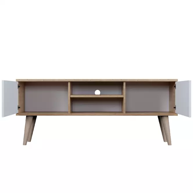 Szekrény RTV 120 Toronto Artisan/Fehér,5