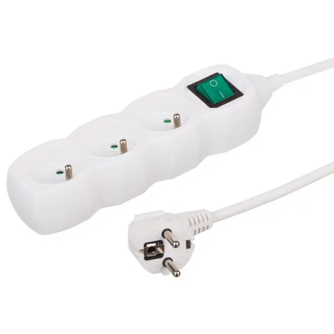Hosszabbító kábel 3G 3x1 Z/U 5m 35350 fehér