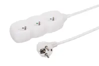 Hosszabbító kábel 3g 1m fehér 34200