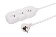 Hosszabbító kábel 3g 1m fehér 34200