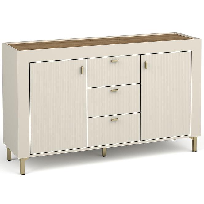 Komód Mossa M06 2D3S tölgy whisky/cashmere 