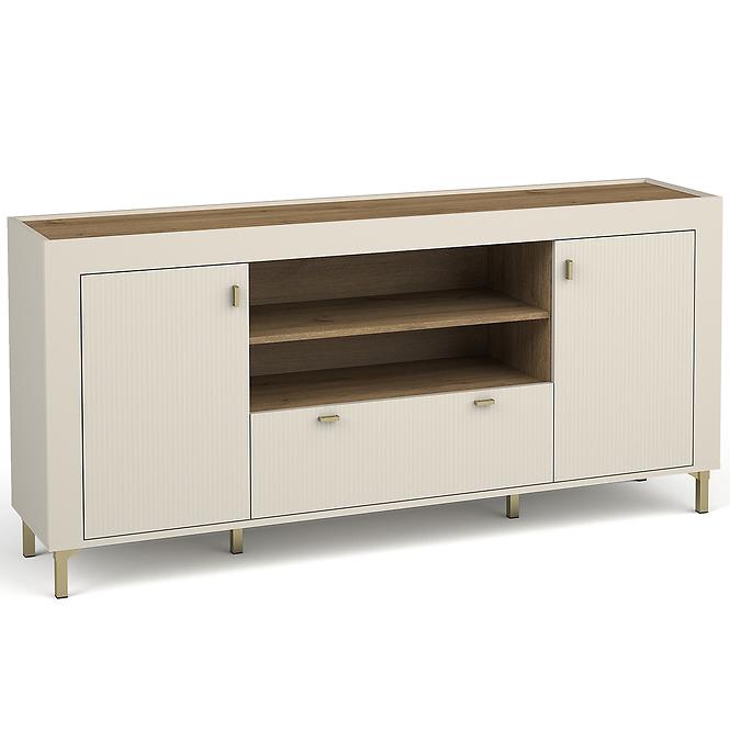 Komód Mossa M07 2D1S tölgy whisky/cashmere 