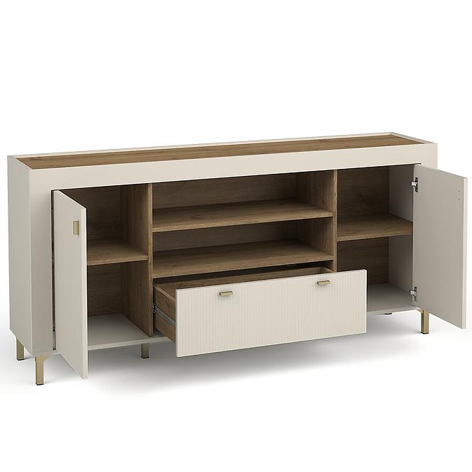 Komód Mossa M07 2D1S tölgy whisky/cashmere 