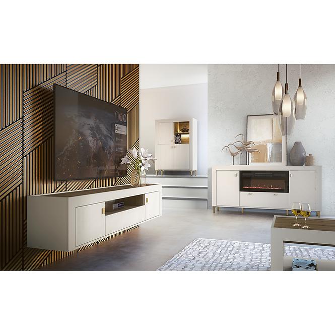 Komód Mossa M07 2D1S tölgy whisky/cashmere 