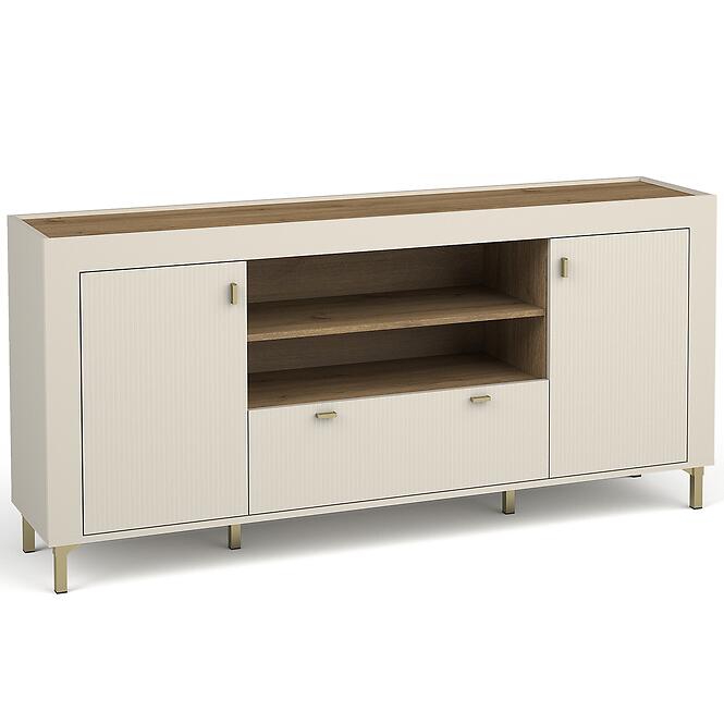 Komód Mossa M07 2D1S tölgy whisky/cashmere