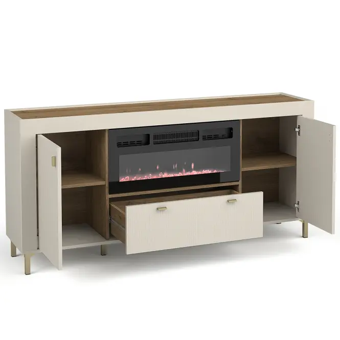 Komód Mossa M07 2D1S tölgy whisky/cashmere,6