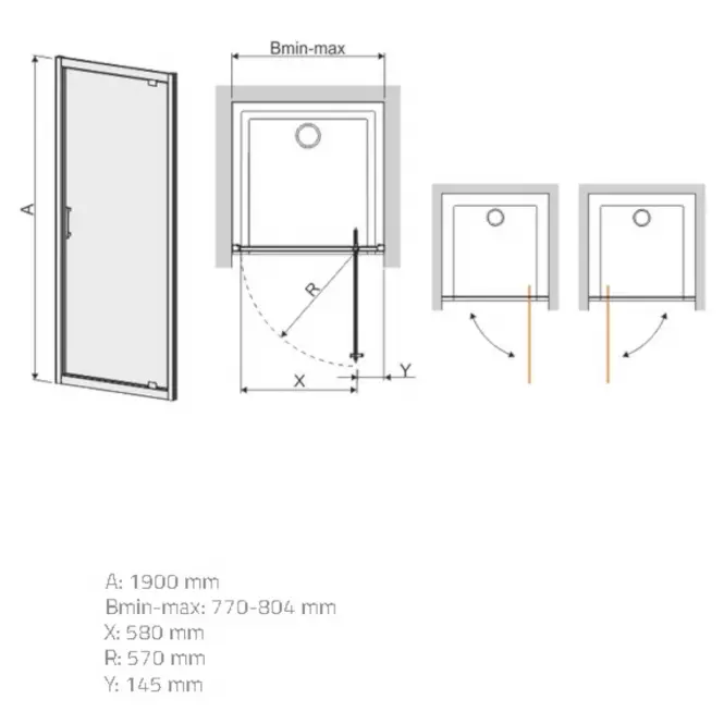 Zuhanyajtó Dj/Tx5b 80 W15 Sb Üveg Protect