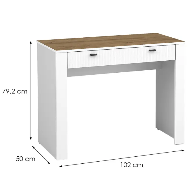 Fésülködő Mossa M10 tölgy whisky/fehér matt,2