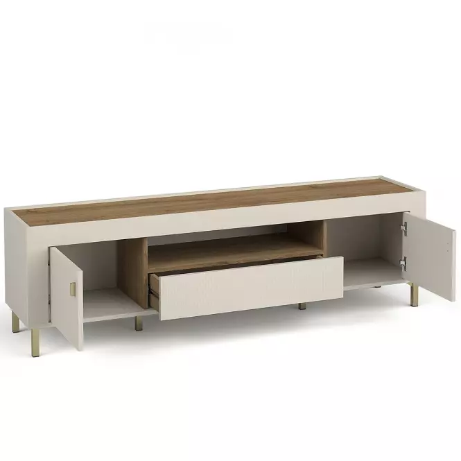 Szekrény RTV Mossa M08 2D1S tölgy whisky/cashmere