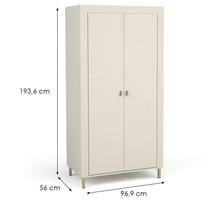 Szekrény Mossa M01 2D tölgy whisky/cashmere