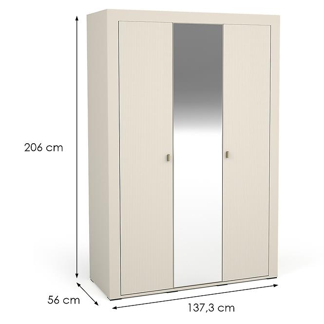 Szekrény  Mossa M02 3D cashmere