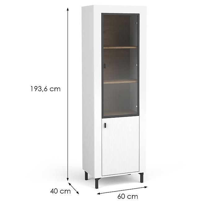 Vitrin Mossa M03 1D tölgy whisky/fehér matt