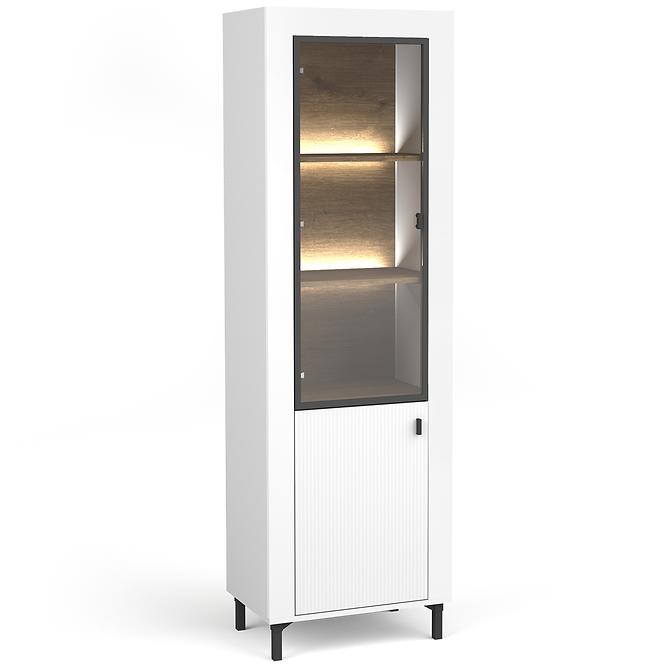 Vitrin Mossa M03 1D tölgy whisky/fehér matt,4