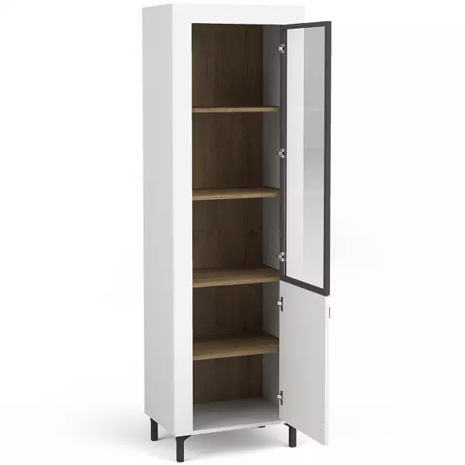 Vitrin Mossa M03 1D tölgy whisky/fehér matt,5