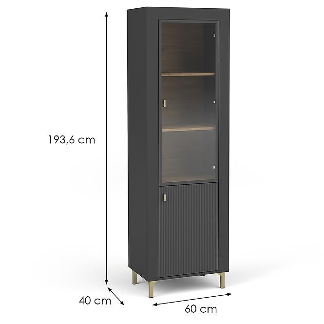 Vitrin Mossa M03 1D tölgy whisky/fekete matt