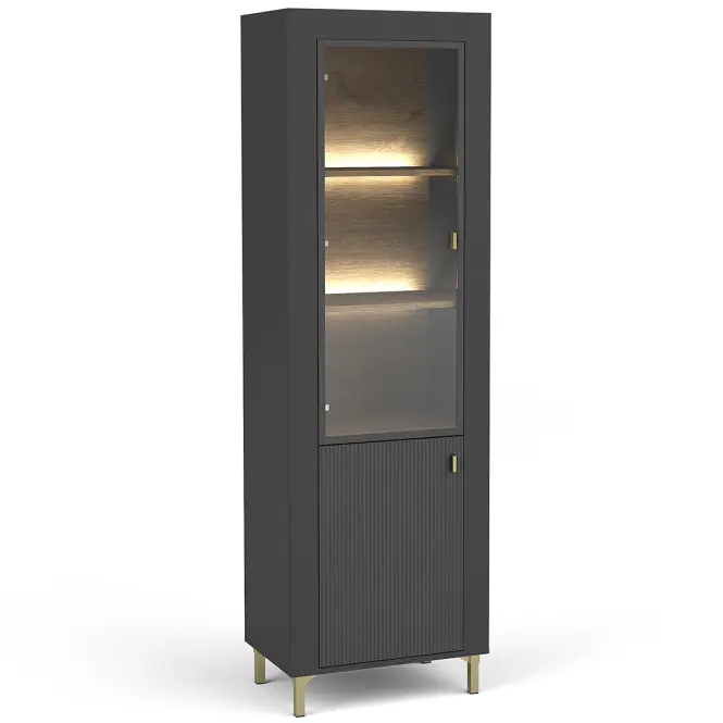 Vitrin Mossa M03 1D tölgy whisky/fekete matt