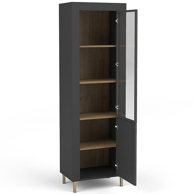 Vitrin Mossa M03 1D tölgy whisky/fekete matt