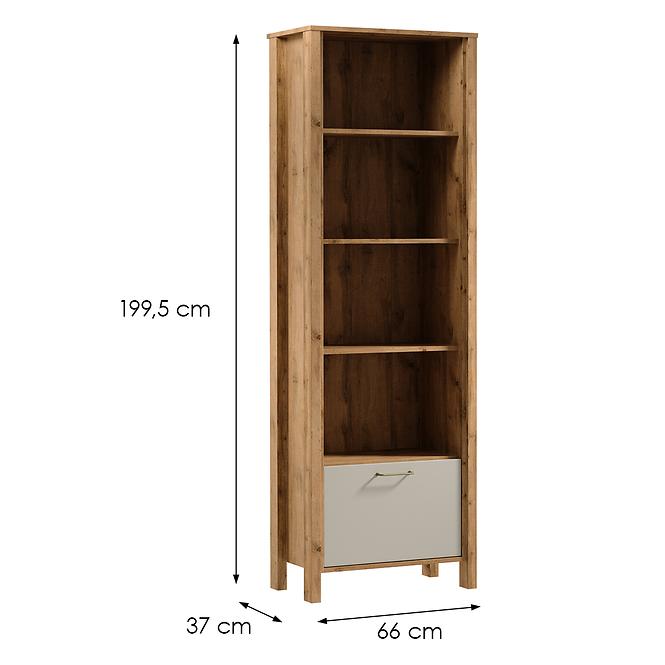 Regál Indygo R1K tölgy wotan-beige