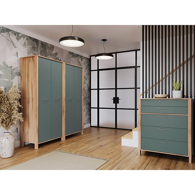 Regál Indygo R1K tölgy wotan-green