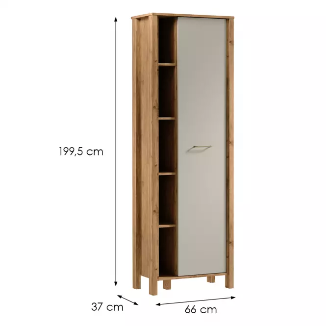 Regál Indygo R1D tölgy wotan-beige